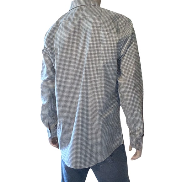 Banana Republic Dress Shirt Slim Fit Long Sleeve 100% Cotton Window pane Check - Picture 6 of 16